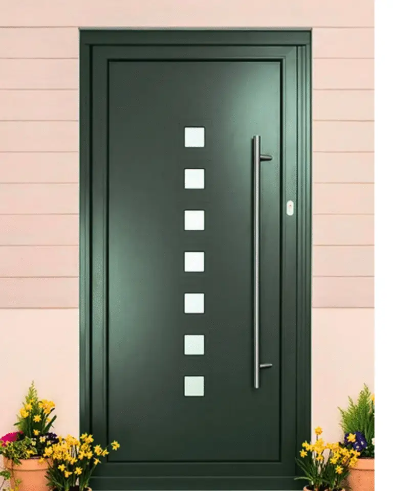 puerta metálica moderna